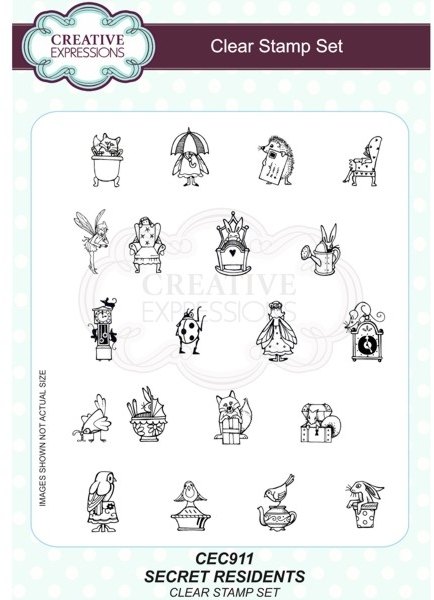 Creative Expressions Willowby Woods Secret Residents A5 Clear Stamp Set