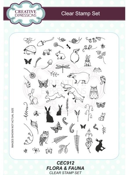 Creative Expressions Willowby Woods Flora & Fauna A5 Clear Stamp Set
