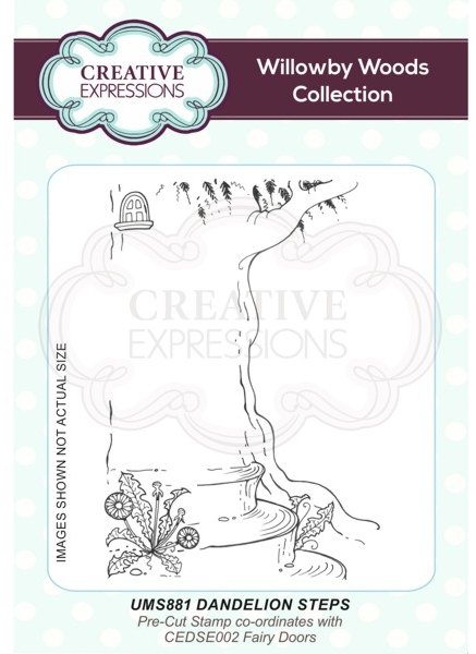 Creative Expressions Willowby Woods Dandelion Steps A6 Pre Cut Rubber Stamp