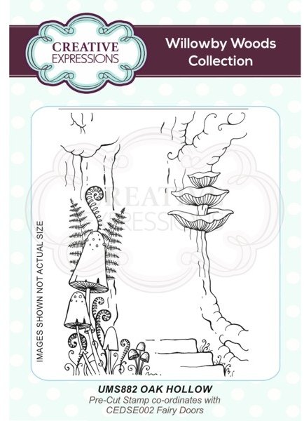 Creative Expressions Willowby Woods Oak Hollow A6 Pre Cut Rubber Stamp