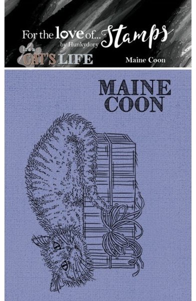 Hunkydory Hunkydory It's A Cat's Life Clear Stamp - Maine Coon