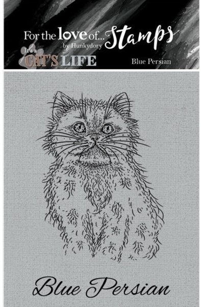 Hunkydory Hunkydory It's A Cat's Life Clear Stamp - Blue Persian