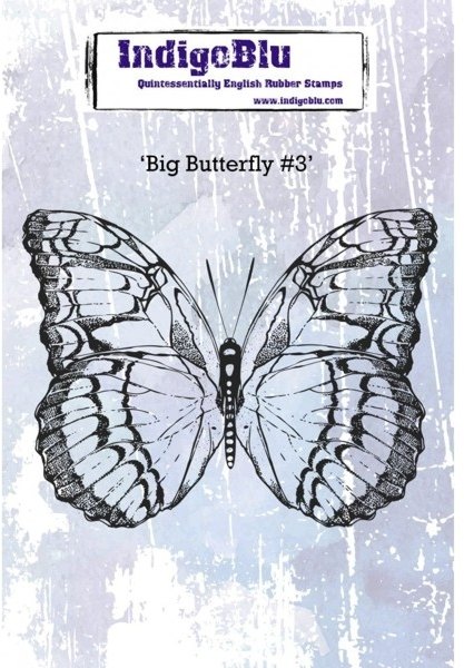IndigoBlu Indigoblu Big Butterfly #3 A6 Red Rubber Stamp