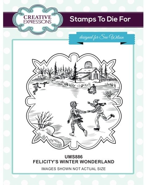 Creative Expressions Sue Wilson Felicitys's Winter Wonderland Pre Cut Stamp