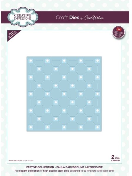 Creative Expressions Sue Wilson Festive Collection Paula Background Layering die - CLEARANCE