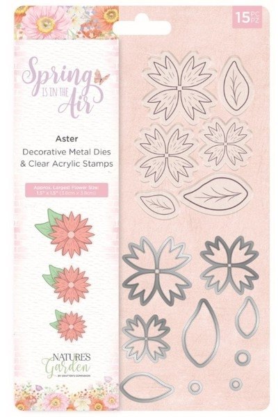 Crafter's Companion Nature's Garden Spring in the Air - Stamp and Die - Aster
