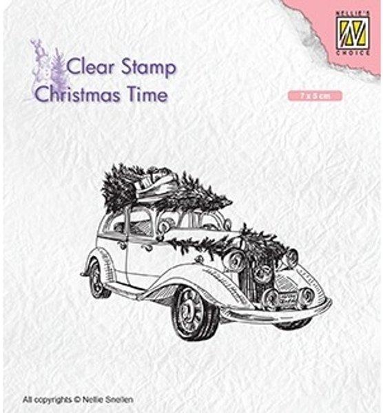 Nellie Snellen Nellie Snellen Clear Stamp Christmas Time 'Christmas Tree Transport' CT031