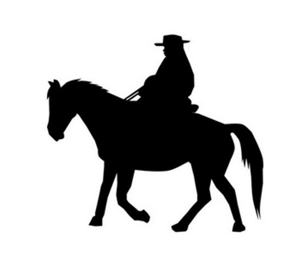 Peddlers Den Peddlers Den Stamp â€“ Cowboy on Horseback T1-15A