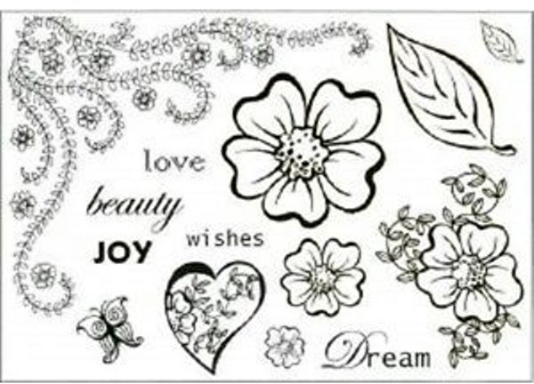 Creative Expressions Creative Expressions A5 Rubber Stamp - Floral