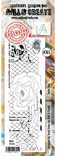 Aall & Create Aall & Create Border Stamp #205 - Postal Rose - CLEARANCE