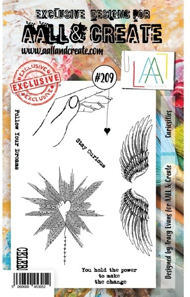 Aall & Create Aall & Create A6 Stamp #209 Curiosities by Tracy Evans - CLEARANCE