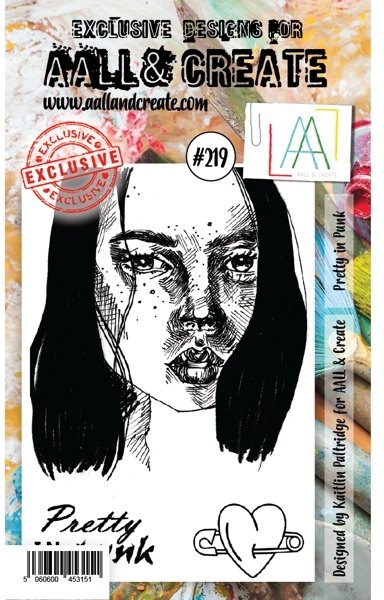 Aall & Create Aall & Create A6 Stamp #219 Pretty in Punk by Kaitlin Paltridge - CLEARANCE