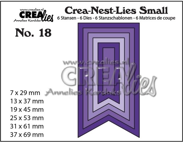 Crealies Crealies Crea-nest-Lies Small Fishtail Banner Smooth (6x) CNLS18