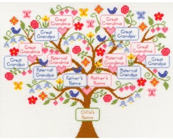 Bothy Threads Bothy Threads My Family Tree Counted Cross Stitch Kit