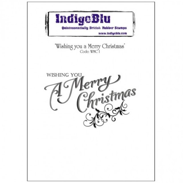 Indigoblu Wishing You a Merry Christmas A6 Red Rubber WMC I