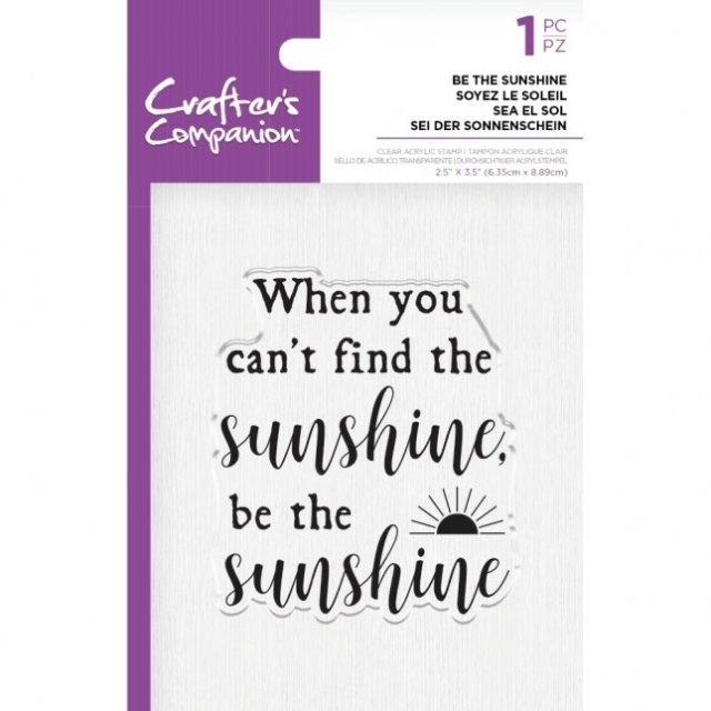 Crafters Companion Clear Acrylic Stamps - Be the Sunshine €“ 4 for £8.99
