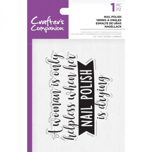 Crafters Companion Clear Acrylic Stamps - Nail Polish €“ 4 for £8.99