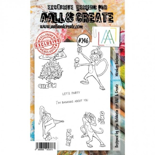 Aall & Create A6 Stamp #246 - Monkey Business