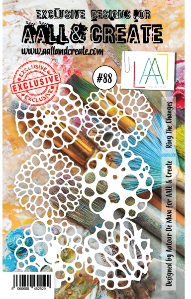 Aall & Create Aall & Create A6 Stencil #88 - Ring the Changes