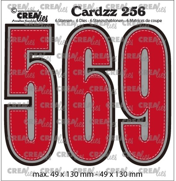 Crealies Crealies Cardz Dies Numbers 5 & 6 CLCZ256