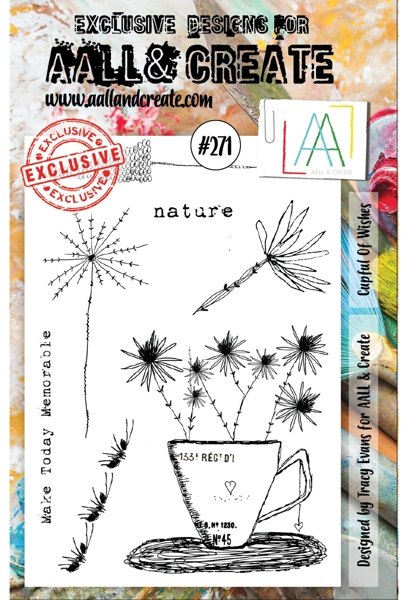 Aall & Create Aall & Create A5 Stamp #271 - Cupful of Wishes