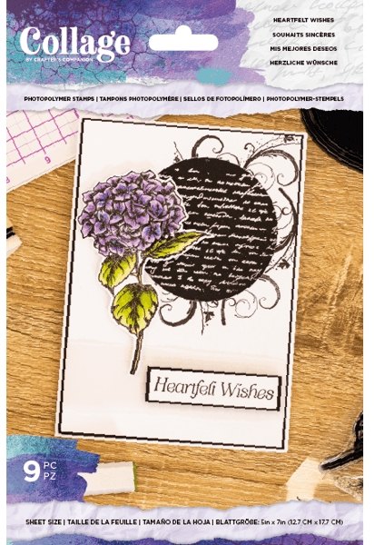 Crafter's Companion Crafters Companion Collage Stamp - Heartfelt Wishes