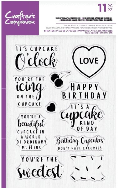 Crafter's Companion Crafters Companion Clear Acrylic Stamps - Sweet Treat Accessories