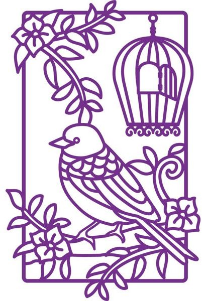 Crafter's Companion Gemini Decorative Outline Stamp & Die - A Little Birdie