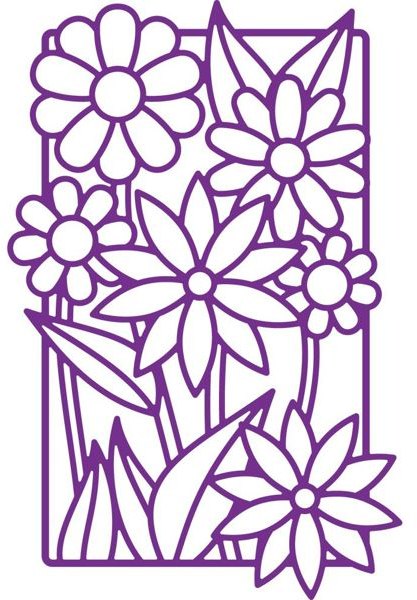 Crafter's Companion Gemini Decorative Outline Stamp & Die - In Full Bloom