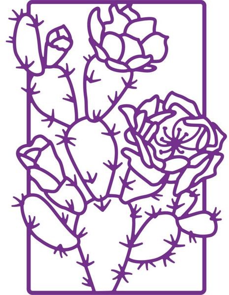 Crafter's Companion Gemini Decorative Outline Stamp & Die - Sweet Succulent - CLEARANCE
