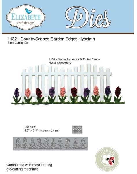 Elizabeth Craft Designs Elizabeth Craft Designs - Countryscapes Garden Edges Hyacinth 1132