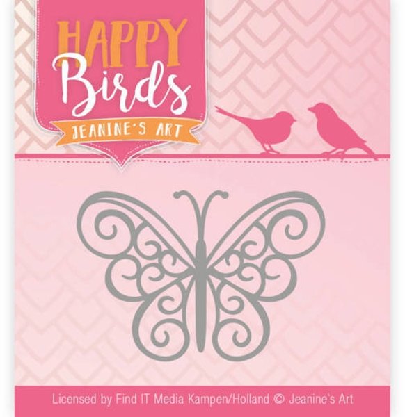 Find It Media Jeanine's Art - Happy Birds - Happy Butterfly Die