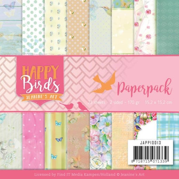 Find It Media Jeanine's Art - Happy Birds Paper Pack