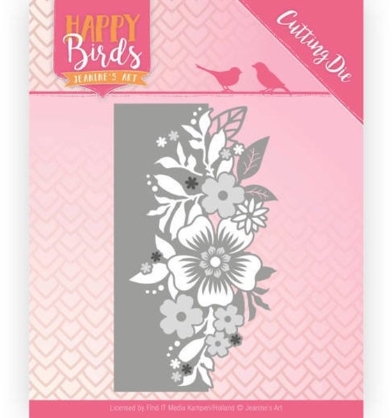 Find It Media Jeanine's Art - Happy Birds - Flower Edge Die JAD10085