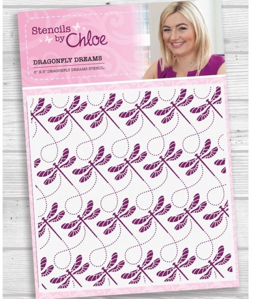 Stamps by Chloe Stencils by Chloe - 8x8 Dragonfly Dreams Stencil