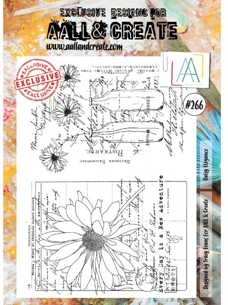 Aall & Create Aall & Create A4 Stamp #266 - Daisy Elegance