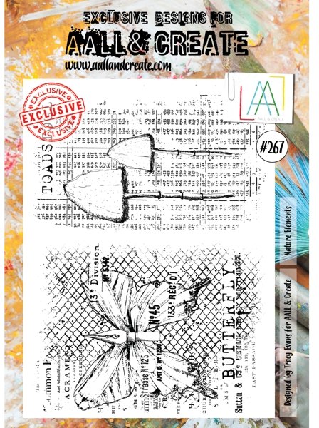 Aall & Create Aall & Create A4 Stamp #267 - Nature Elements by Tracy Evans