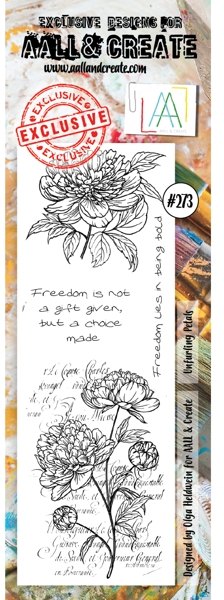 Aall & Create Aall & Create Border Stamps #273 - Unfurling Petals