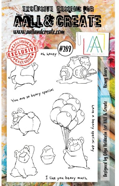 Aall & Create Aall & Create A6 Stamp #289 - Honey Bears
