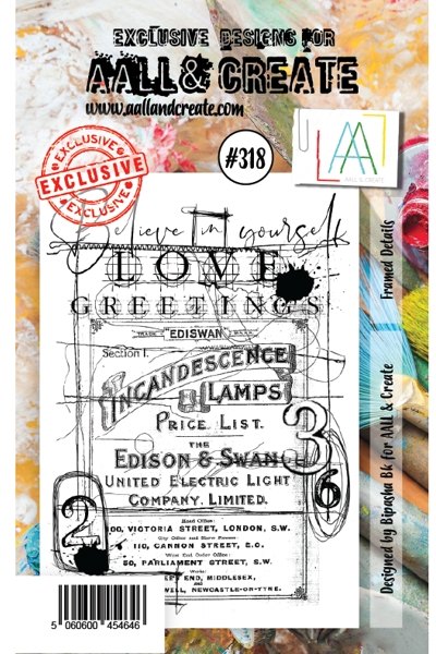 Aall & Create Aall & Create A7 Stamp #318 - Framed Details