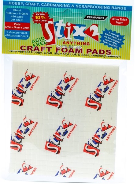 Stix2 Craft Foam Pads - 5mm x 5mm x 1mm £2 Off Any 4