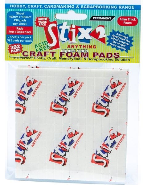 Stix2 Craft Foam Pads - 7mm x 7mm x 1mm £2 Off Any 4