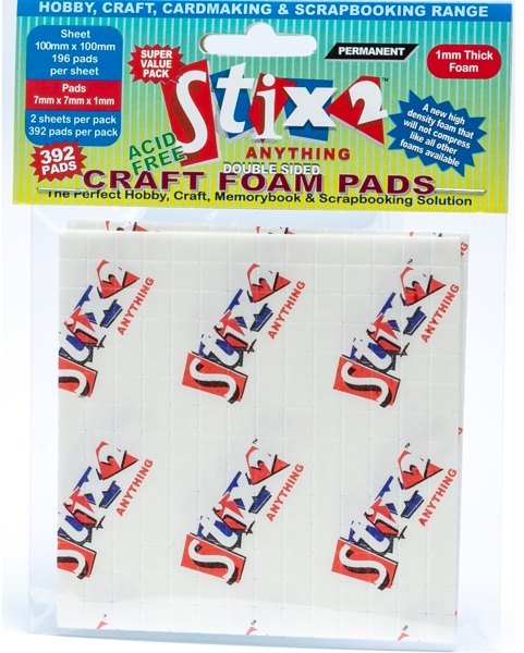 Stix2 Craft Foam Pads - 7mm x 7mm x 2mm £2 Off Any 4