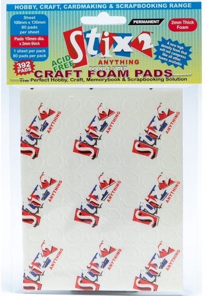 Stix2 Craft Foam Pad Circles 10mm x 2mm £2 Off Any 4