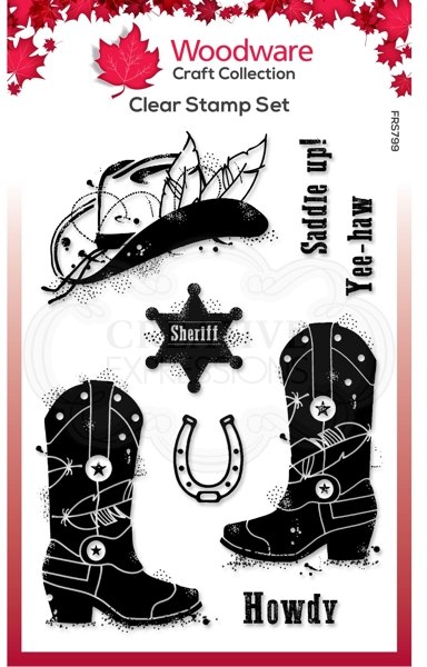 Woodware Woodware Clear Singles Howdy Cowboy 4 in x 6 in Stamp