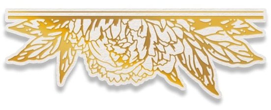 Couture Creations Couture Creations Bordered Peony Cut, Foil and Emboss Die (1pc) CO727418