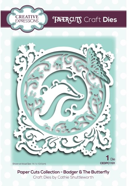 Creative Expressions Creative Expressions Paper Cuts Badger & The Butterfly Craft Die