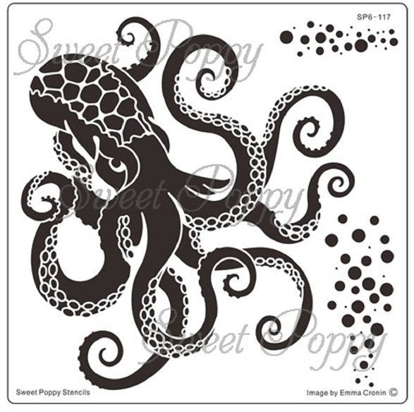 Sweet Poppy Stencils Sweet Poppy Stencil: Octopus