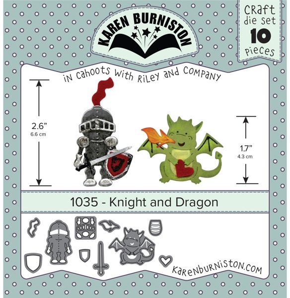 Karen Burniston Karen Burniston Die Set - Knight and Dragon 1035