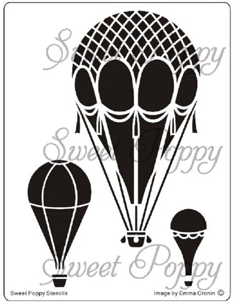 Sweet Poppy Stencils Sweet Poppy Stencil: Hot Air Balloons
